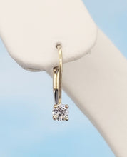 Load image into Gallery viewer, Lab Diamond Leverback Earrings - 14K Yellow Gold