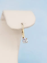 Load image into Gallery viewer, Lab Diamond Leverback Earrings - 14K Yellow Gold