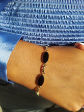 Load image into Gallery viewer, Onyx Bracelet Estate - 14K Yellow Gold