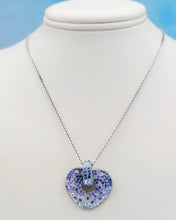 Load image into Gallery viewer, Chelsea Taylor Purple Crystal Heart Necklace - Sterling Silver