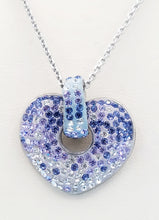 Load image into Gallery viewer, Chelsea Taylor Purple Crystal Heart Necklace - Sterling Silver