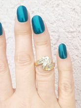 Load image into Gallery viewer, Cocktail Twist Diamond Ring - 10K Yellow Gold - Estate