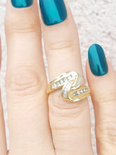Load image into Gallery viewer, Cocktail Twist Diamond Ring - 10K Yellow Gold - Estate