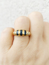 Load image into Gallery viewer, Sapphire &amp; Diamond Ring - 14K Yellow Gold - Estate Piece