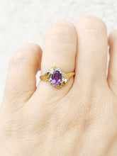 Load image into Gallery viewer, 10K Amethyst &amp; Diamond Ring - Estate