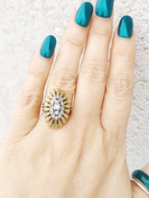 Load image into Gallery viewer, Diamond Art Deco Cocktail Ring - 14K Yellow Gold - Estate