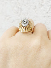 Load image into Gallery viewer, Diamond Art Deco Cocktail Ring - 14K Yellow Gold - Estate