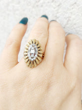 Load image into Gallery viewer, Diamond Art Deco Cocktail Ring - 14K Yellow Gold - Estate