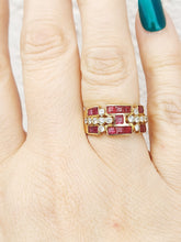 Load image into Gallery viewer, Ruby &amp; Diamond Estate Ring - 14k Yellow Gold - Estate