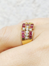 Load image into Gallery viewer, Ruby &amp; Diamond Estate Ring - 14k Yellow Gold - Estate