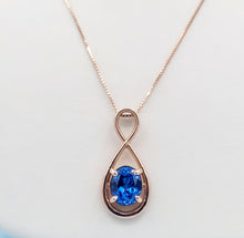 Load image into Gallery viewer, Rose Gold Infinity Tanzanite Necklace - 14K Rose Gold - Marie's Custom Design