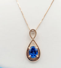 Load image into Gallery viewer, Rose Gold Infinity Tanzanite Necklace - 14K Rose Gold - Marie's Custom Design
