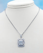 Load image into Gallery viewer, Braided Fancy CZ Necklace - Sterling Silver