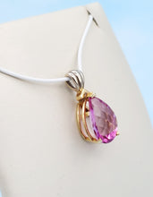 Load image into Gallery viewer, Pink Topaz Pear Shaped Pendant - 14K Gold