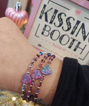 Load image into Gallery viewer, Purple Opal Heart Valentine's Bracelet - Marie's Custom Our Whole Heart