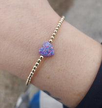 Load image into Gallery viewer, &quot;Purple Opal Heart&quot; Beaded Bracelet- Our Whole Heart