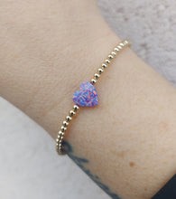 Load image into Gallery viewer, &quot;Purple Opal Heart&quot; Beaded Bracelet- Our Whole Heart