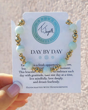 Load image into Gallery viewer, Hemimorphite &amp; Gold Day By Day Beaded Bracelet - TJazelle