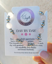 Load image into Gallery viewer, Rose Quartz Silver Day By Day Beaded Bracelet - TJazelle