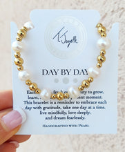 Load image into Gallery viewer, Pearl Gold Day By Day Beaded Bracelet - TJazelle