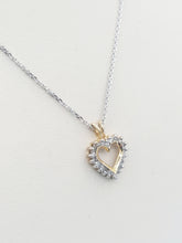 Load image into Gallery viewer, Diamond Heart Pendant &amp; Chain - 10K Yellow &amp; White Gold