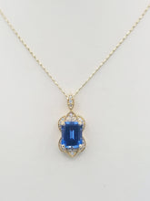 Load image into Gallery viewer, Custom Tanzanite and Diamond Necklace - 14K Yellow Gold