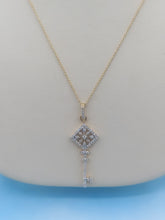 Load image into Gallery viewer, Diamond Key Necklace - 14K Yellow Gold