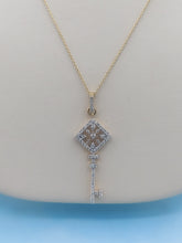 Load image into Gallery viewer, Diamond Key Necklace - 14K Yellow Gold