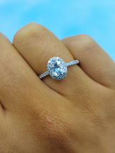 Load image into Gallery viewer, 1 Carat Oval Moissanite Engagement Ring - Sterling Silver