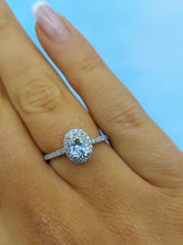 Load image into Gallery viewer, 1 Carat Oval Moissanite Engagement Ring - Sterling Silver