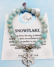 Load image into Gallery viewer, "Snowflake" Opal Charm Bracelet - TJazelle Holiday Collection