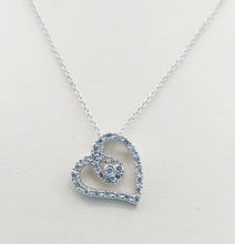 Load image into Gallery viewer, Diamond Heart Necklace - 14K White Gold