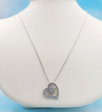 Load image into Gallery viewer, Diamond Heart Necklace - 14K White Gold