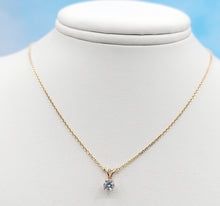 Load image into Gallery viewer, .25 Carat Diamond Solitaire Necklace - 14K Yellow Gold