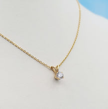 Load image into Gallery viewer, .25 Carat Diamond Solitaire Necklace - 14K Yellow Gold