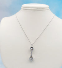 Load image into Gallery viewer, Bowtie Necklace - 14K White Gold