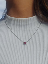 Load image into Gallery viewer, Ruby Necklace - 14K White Gold
