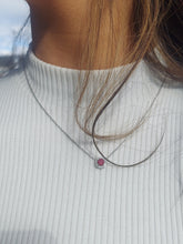 Load image into Gallery viewer, Ruby Necklace - 14K White Gold