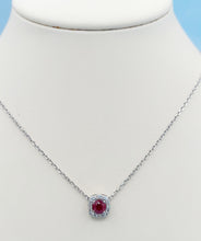Load image into Gallery viewer, Ruby Necklace - 14K White Gold