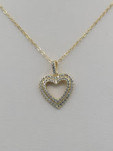 Load image into Gallery viewer, Open Heart Necklace - Gold Plated Sterling Silver