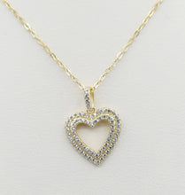 Load image into Gallery viewer, Open Heart Necklace - Gold Plated Sterling Silver