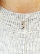 Load image into Gallery viewer, 14K White Gold Diamond Solitaire Necklace