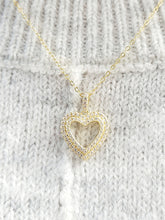 Load image into Gallery viewer, Open Heart Necklace - Gold Plated Sterling Silver