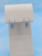 Load image into Gallery viewer, Thick Pave CZ Huggie Earrings - Sterling Silver