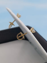 Load image into Gallery viewer, .20 Carat Lab Created Diamond Martini Setting Stud Earrings - 14K Yellow Gold