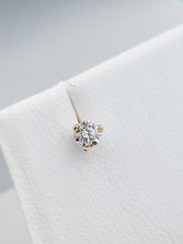 Load image into Gallery viewer, .20 Carat Lab Created Diamond Martini Setting Stud Earrings - 14K Yellow Gold