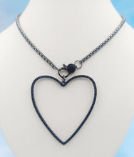 Load image into Gallery viewer, Alora Luxe Clasp with Black Diamond Heart Necklace