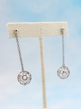 Load image into Gallery viewer, Caged CZ Dangle Earrings - Sterling Silver