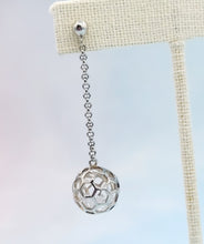 Load image into Gallery viewer, Caged CZ Dangle Earrings - Sterling Silver