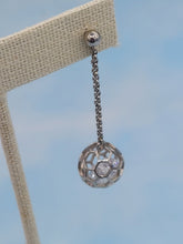 Load image into Gallery viewer, Caged CZ Dangle Earrings - Sterling Silver